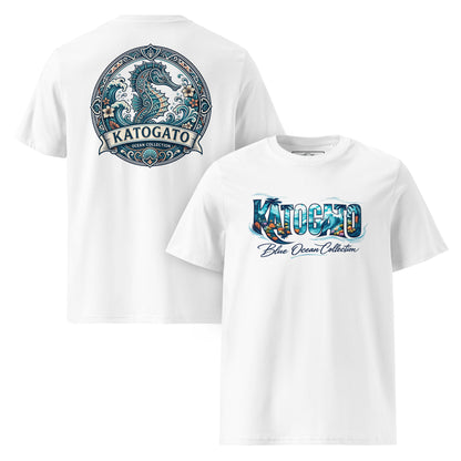 Katogato Ocean Collection - “Seahorse“  Herren Bio T-Shirt Back and Front