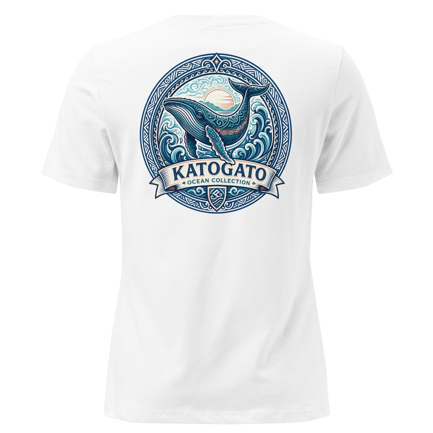 Katogato Blue Ocean Collection “Blue Whale“ Damen T-Shirt Back