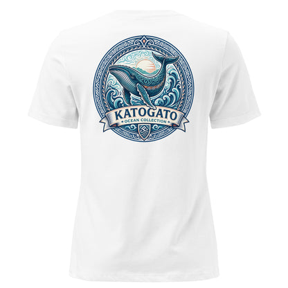Katogato Blue Ocean Collection “Blue Whale“ Damen T-Shirt Back