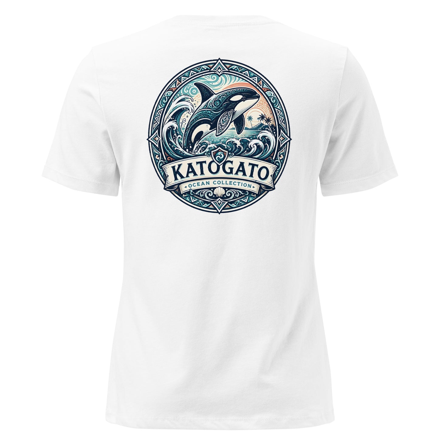 Katogato Blue Ocean Collection “Orca“ Damen T-Shirt Back View