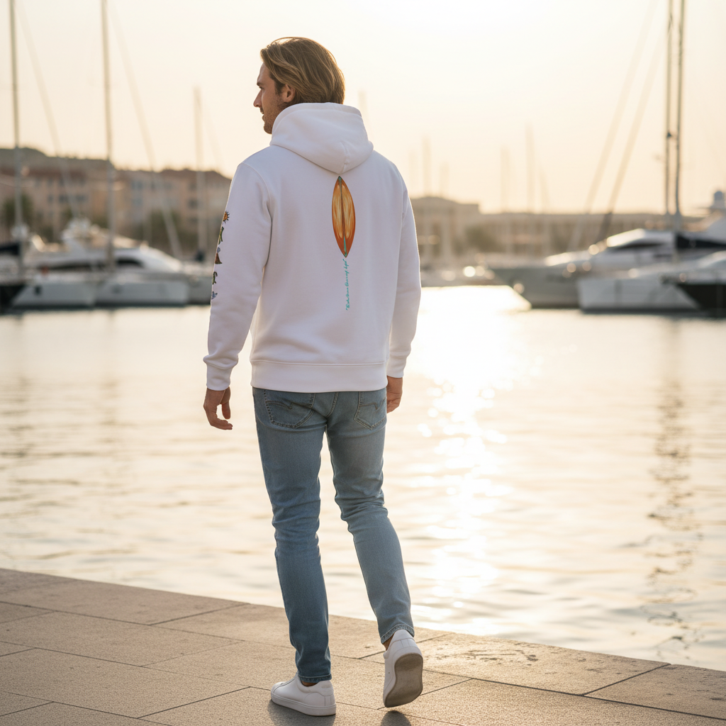 Katogato " Born in Waves" BIO Herren-Kapuzenpullover