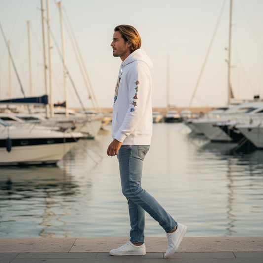 Katogato " Born in Waves" BIO Herren-Kapuzenpullover