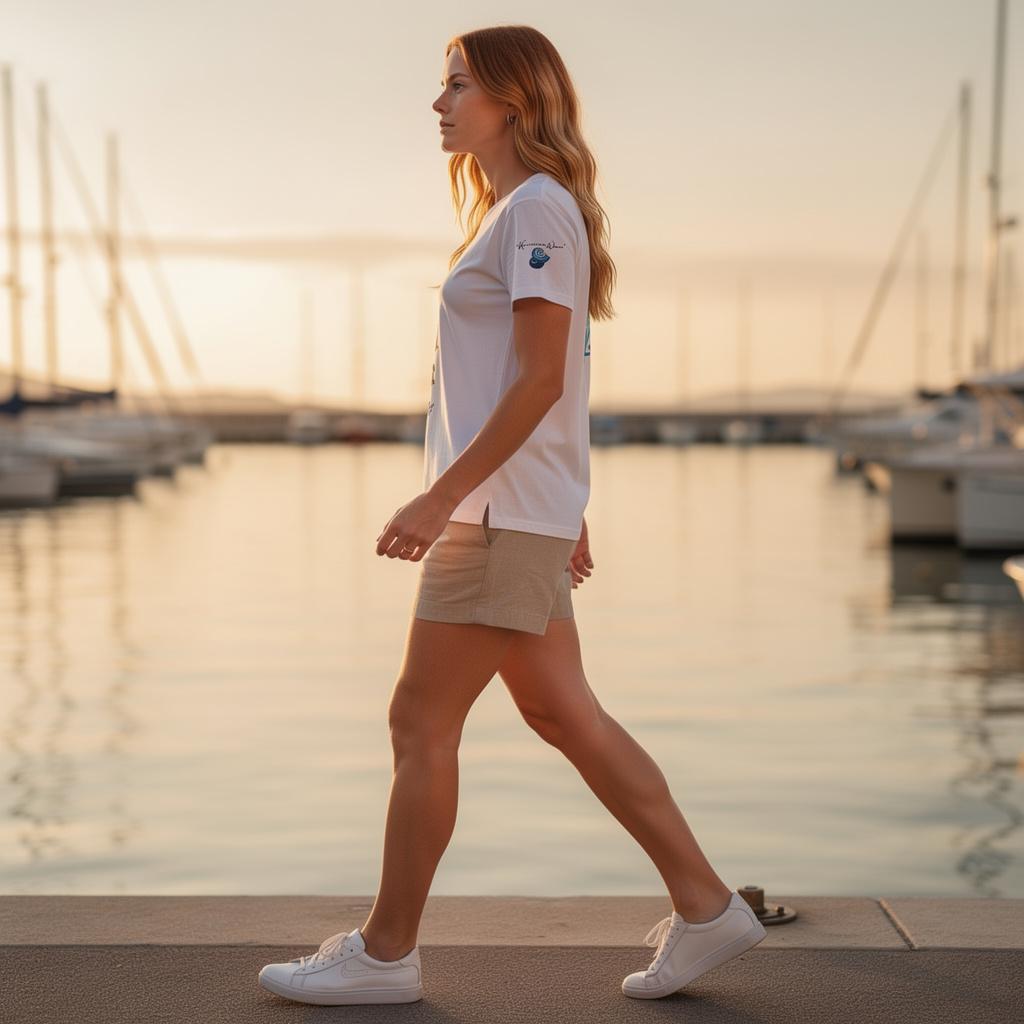 Katogato Damen Bio-T-Shirt – Kaimana Wave White Edition