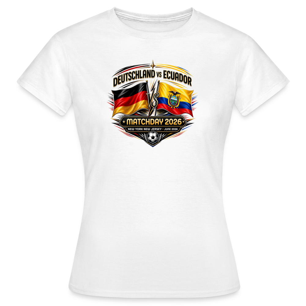 Katogato Damen Deutschland vs Ecuador Matchday 2026 Fanwear Shirt - Weiß