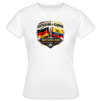 Katogato Damen Deutschland vs Ecuador Matchday 2026 Fanwear Shirt - Weiß