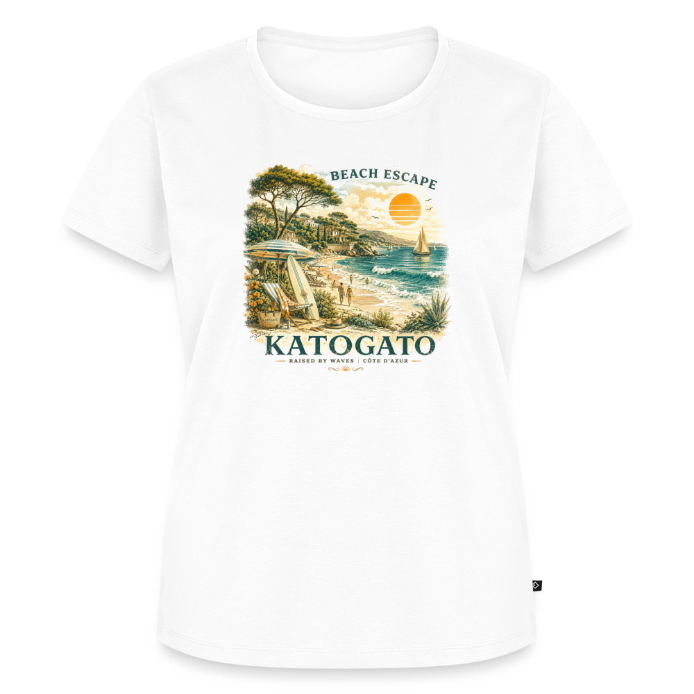 Katogato Damen Shirt „Beach Escape“ - Weiß