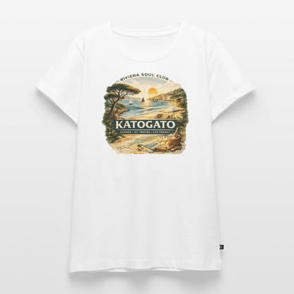 Katogato Damen Shirt „Riviera Soul Club“ mit Vintage Aufdruck