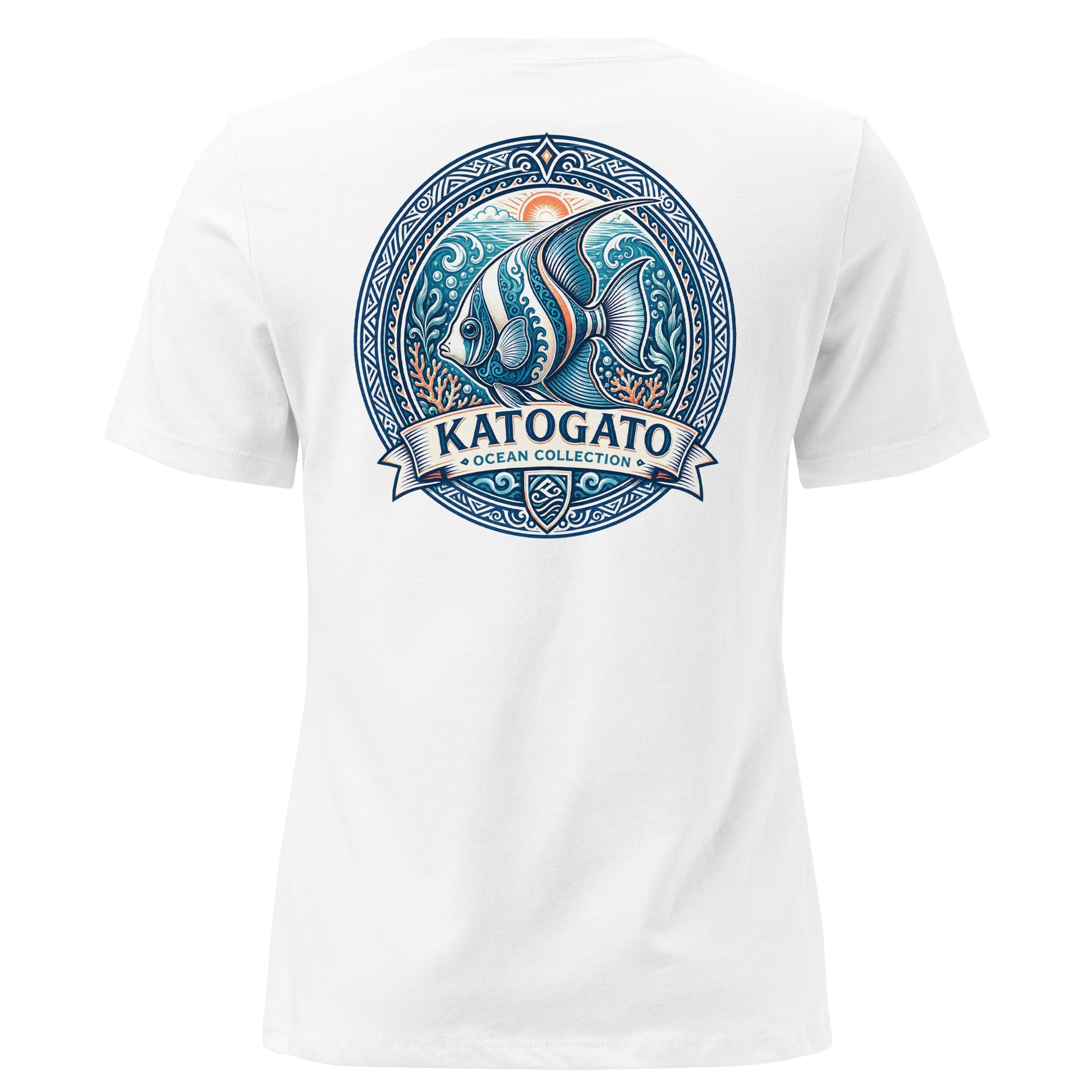 Katogato Ocean Collection - “Angelfish“ Damen T-Shirt Front Back