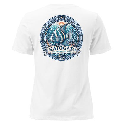 Katogato Ocean Collection - “Angelfish“ Damen T-Shirt Front Back