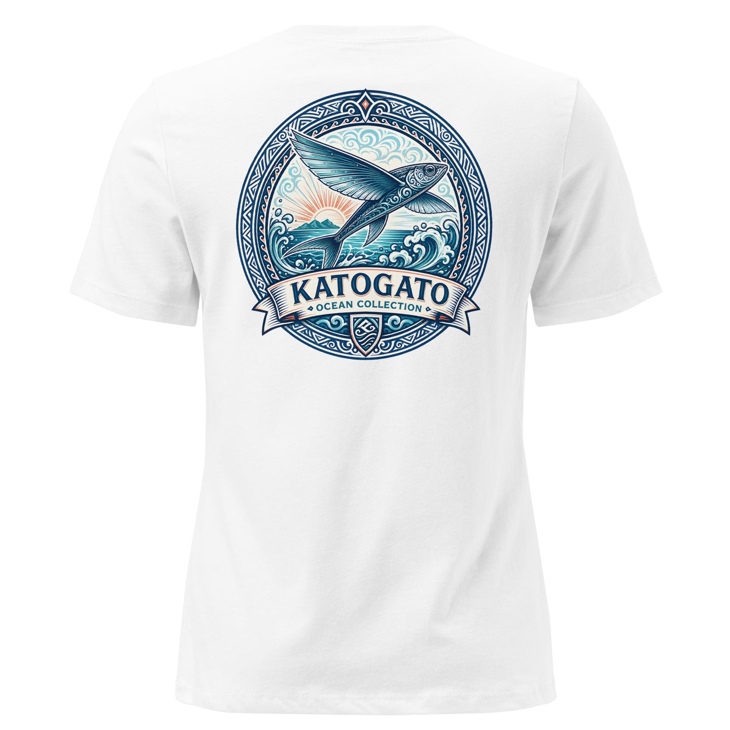 Katogato Ocean Collection - “Flying Fish“ Damen T-Shirt Back View
