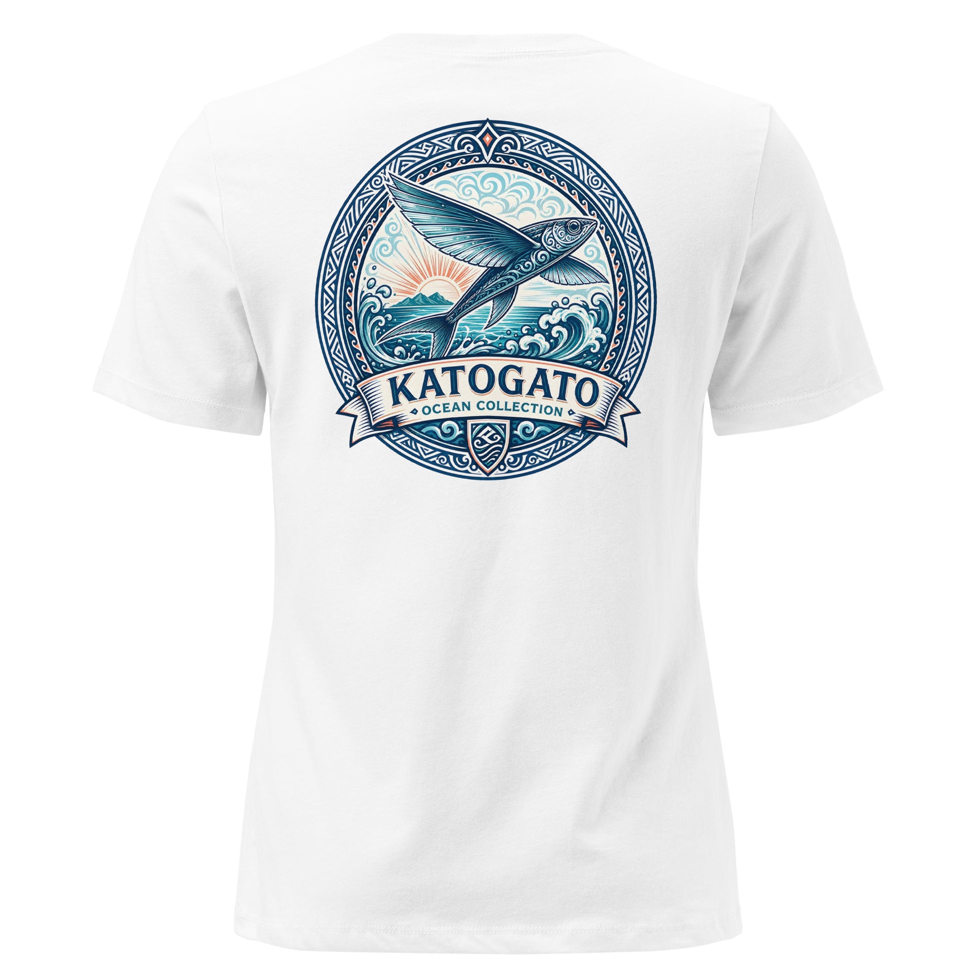 Katogato Ocean Collection - “Flying Fish“ Damen T-Shirt Back View