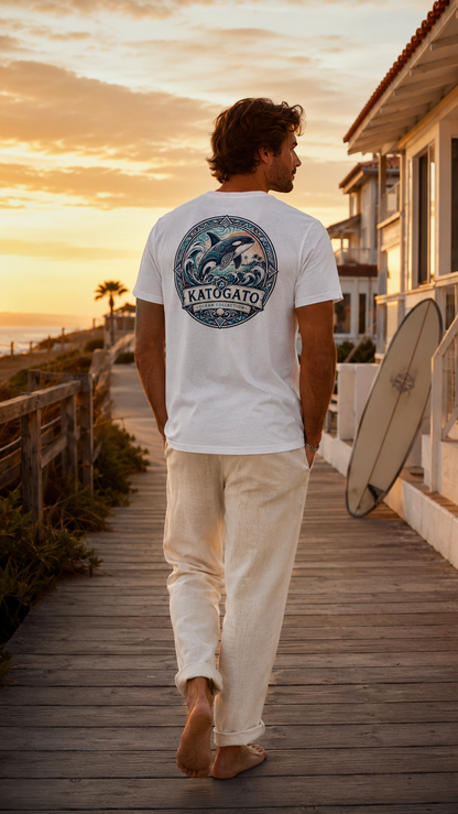 Katogato Ocean Collection - “Orca“  Herren Bio T-Shirt-Motiv Hinten