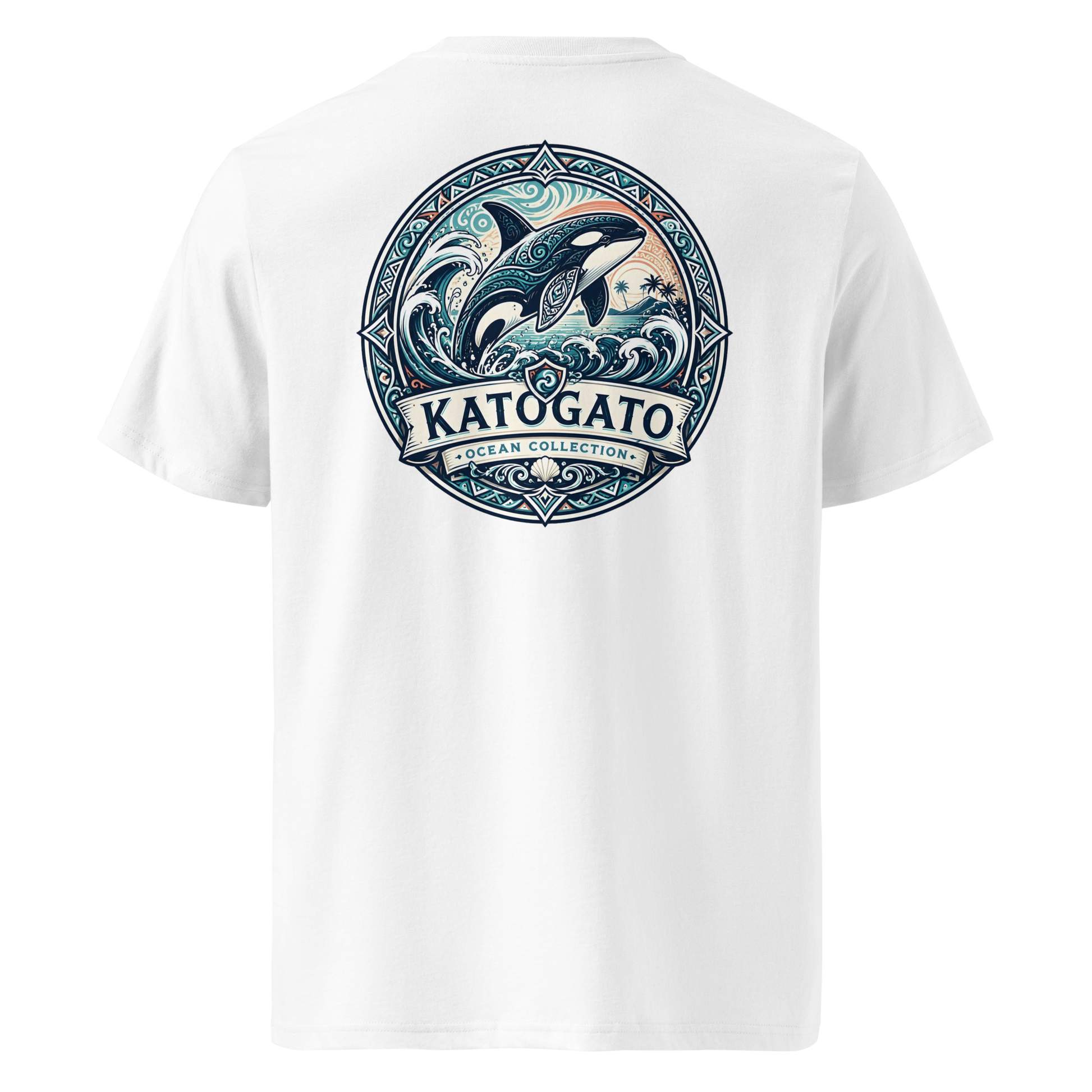 Katogato Ocean Collection - “Orca“  Herren Bio T-Shirt-Hinten