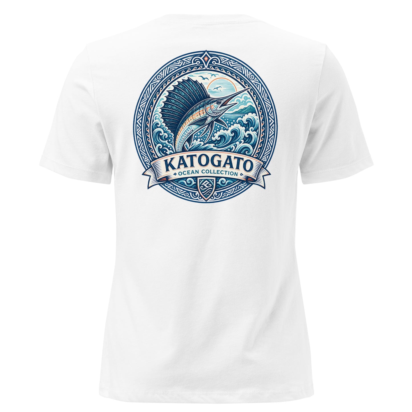 Katogato Ocean Collection - “Sailfish“ Damen-T-Shirt Back