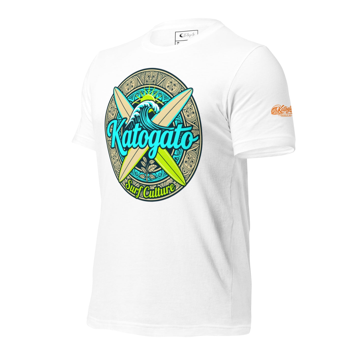 Katogato “Surf-Culture“ Baumwoll-T-Shirt-vorne-left