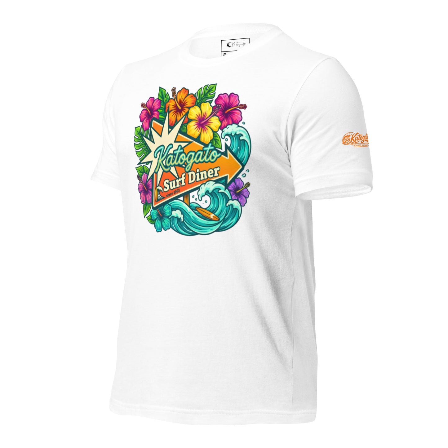 Katogato “Surf-Diner“ Herren-T-Shirt Product mockup