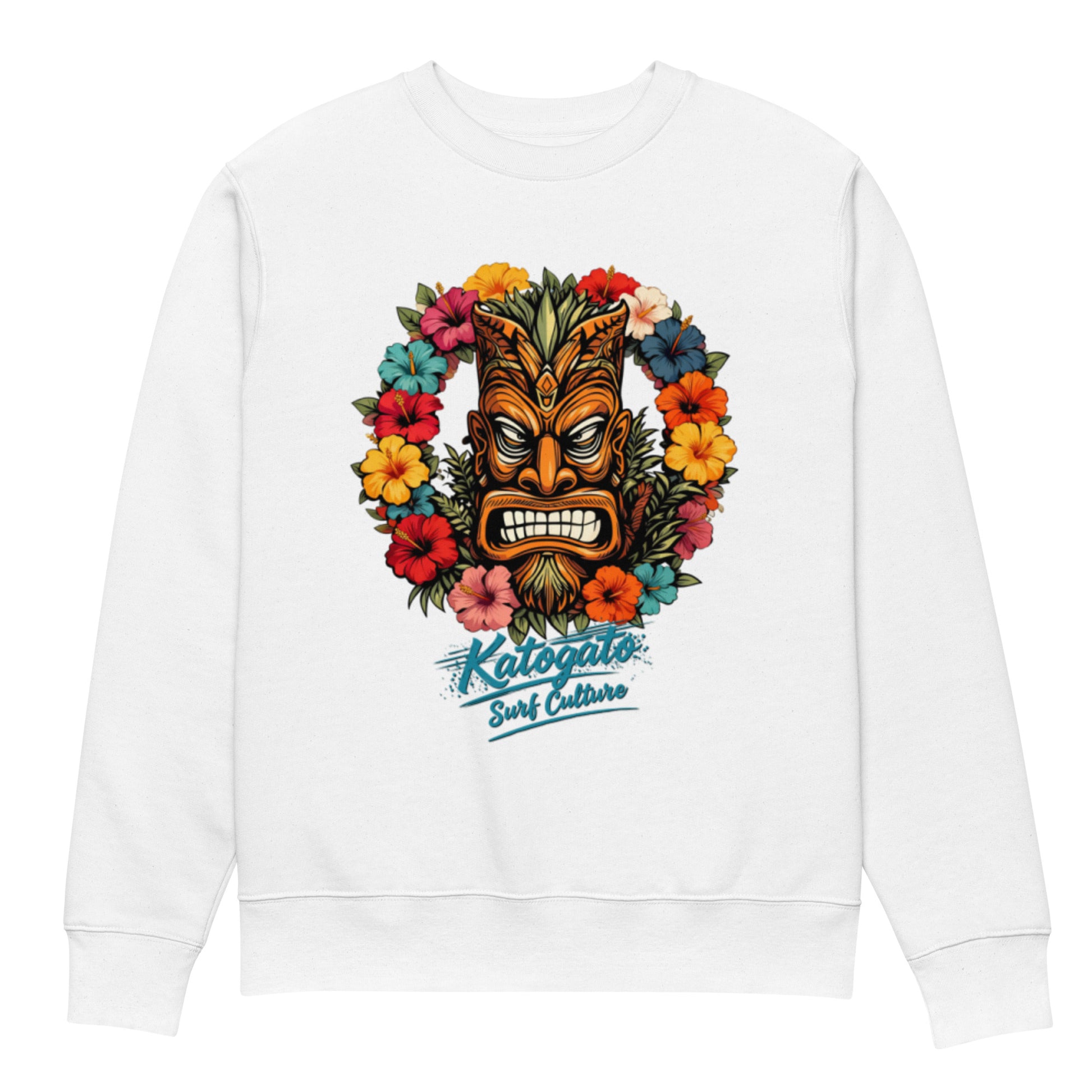 Katogato "Surf Culture Tiki" Damen Bio-Pullover