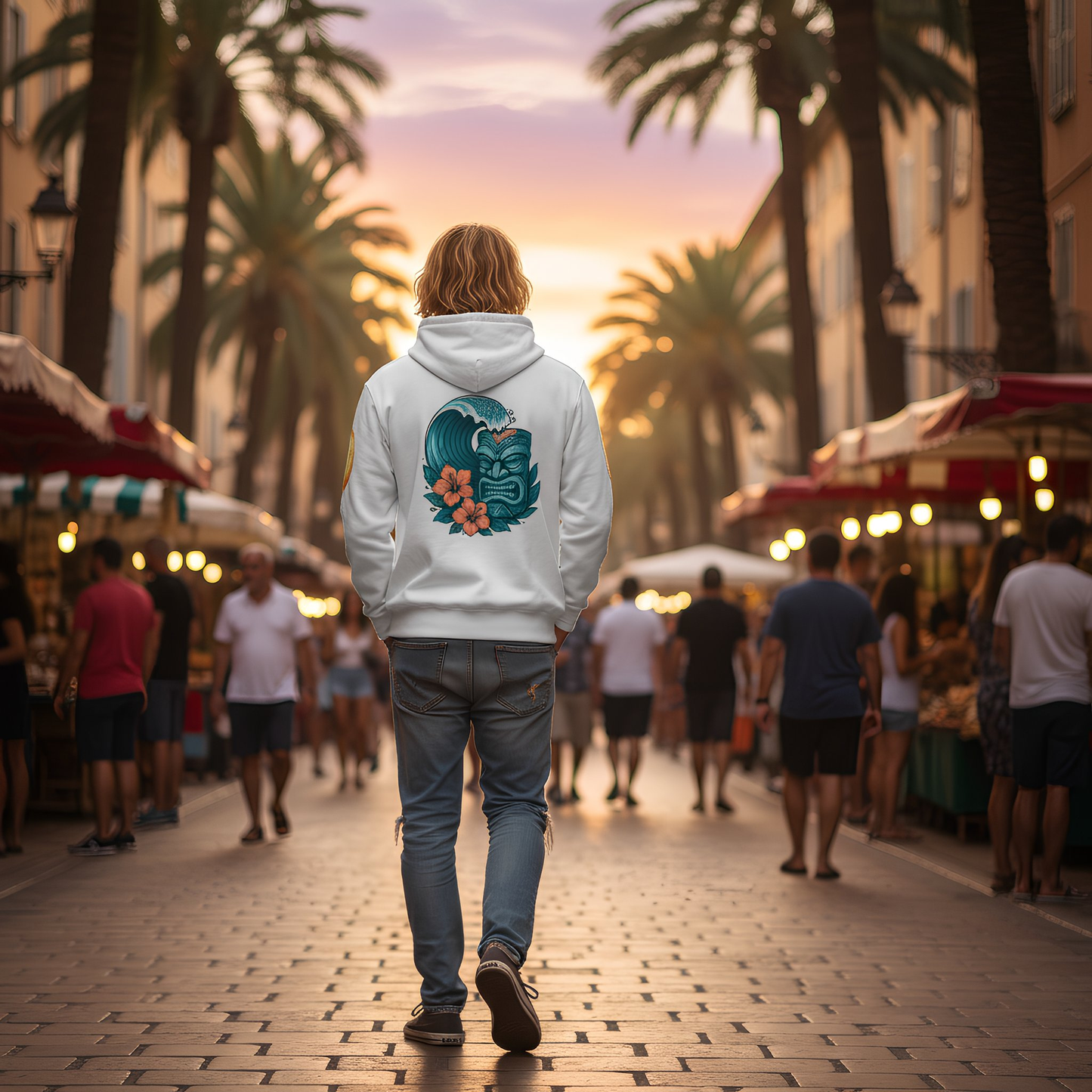 Katogato “Tiki Nalu Mana” Bio-Herren Hoodie