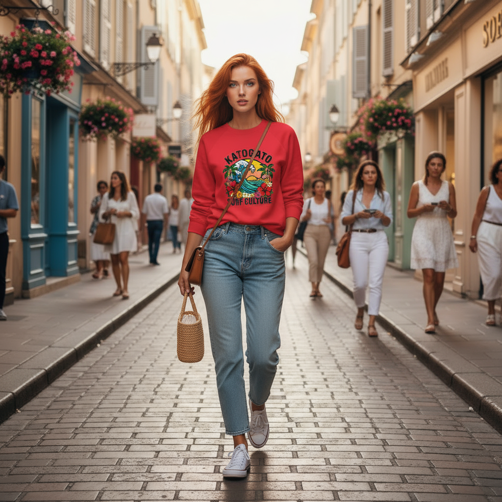 “Hālau Wave” Damen-Premium-Sweatshirt