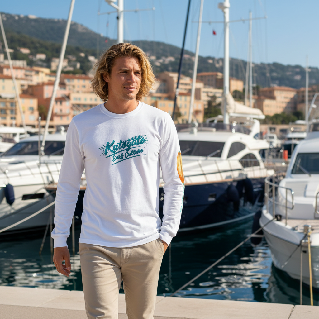 Katogato "Surf Culture" Herren-Langarmshirt