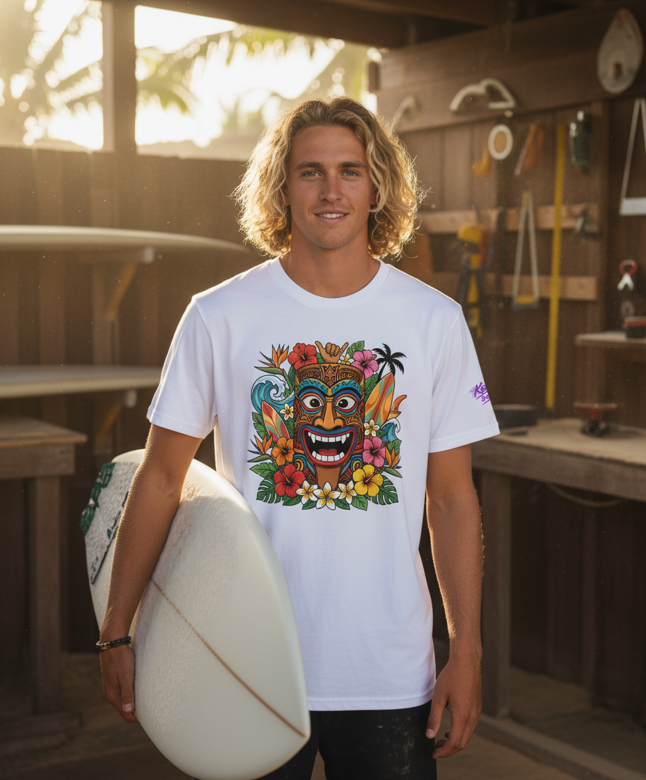Katogato "Smiling Tiki" Herren Bio T-Shirt