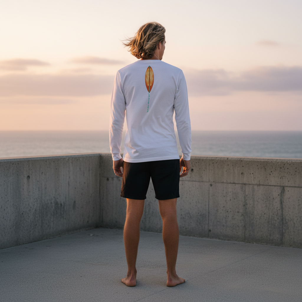 Katogato "Surf Culture Tiki" Langärmeliges Herren -Shirt