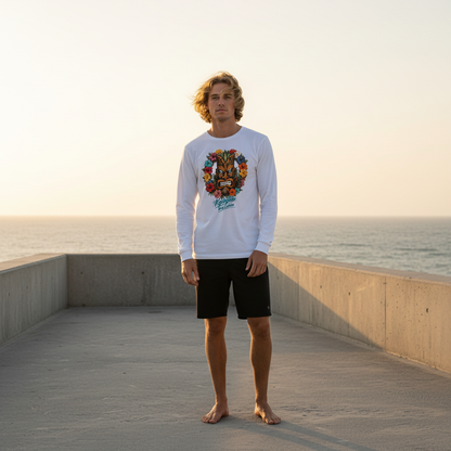 Katogato "Surf Culture Tiki" Langärmeliges Herren -Shirt
