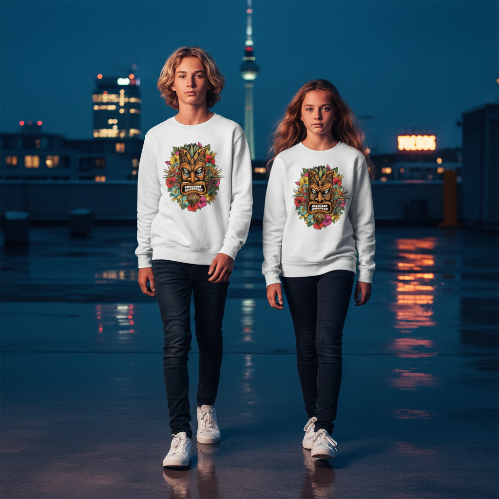 Katogato "Angry Tiki" Langarm Shirt für Jugendliche