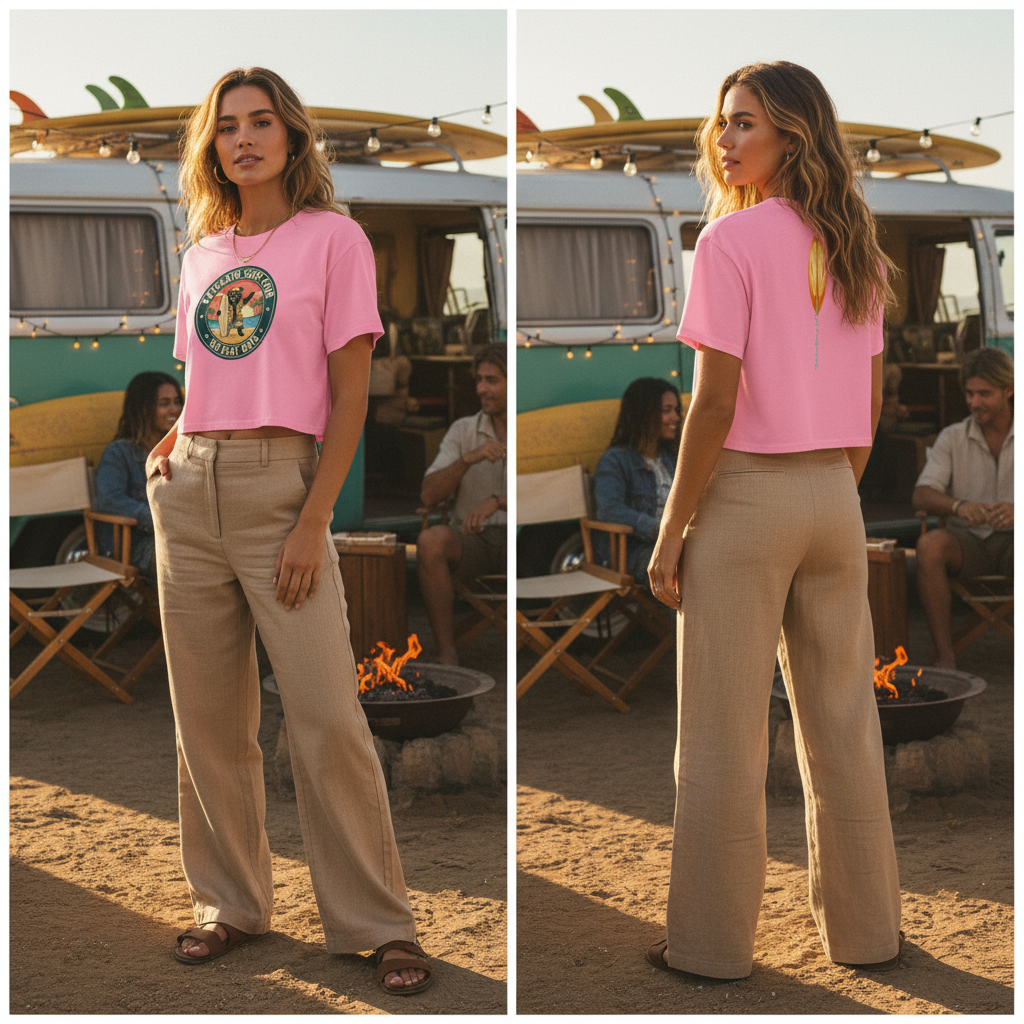 Katogato "No Flat Days" Damen-Crop-Top