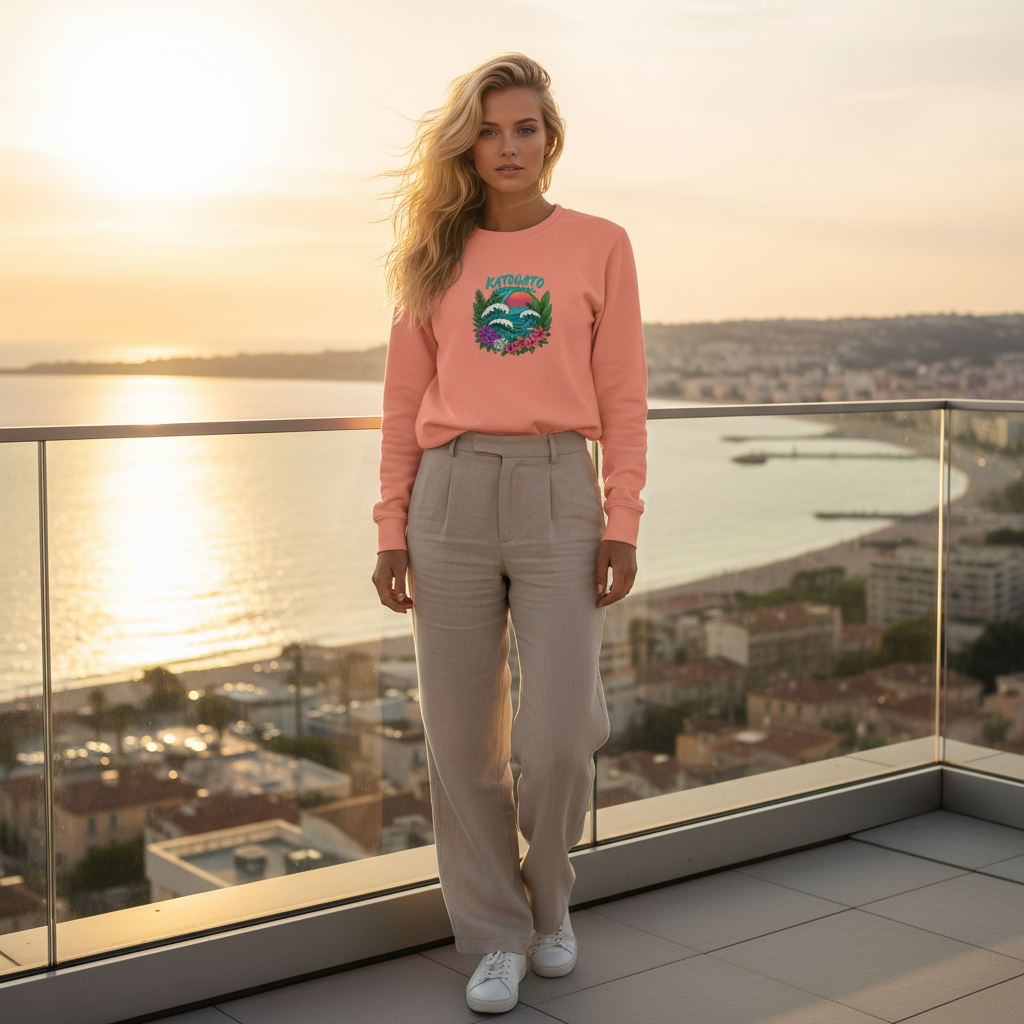 KATOGATO “Surf Culture“ Damen Sweatshirt – Urban Wave Edition