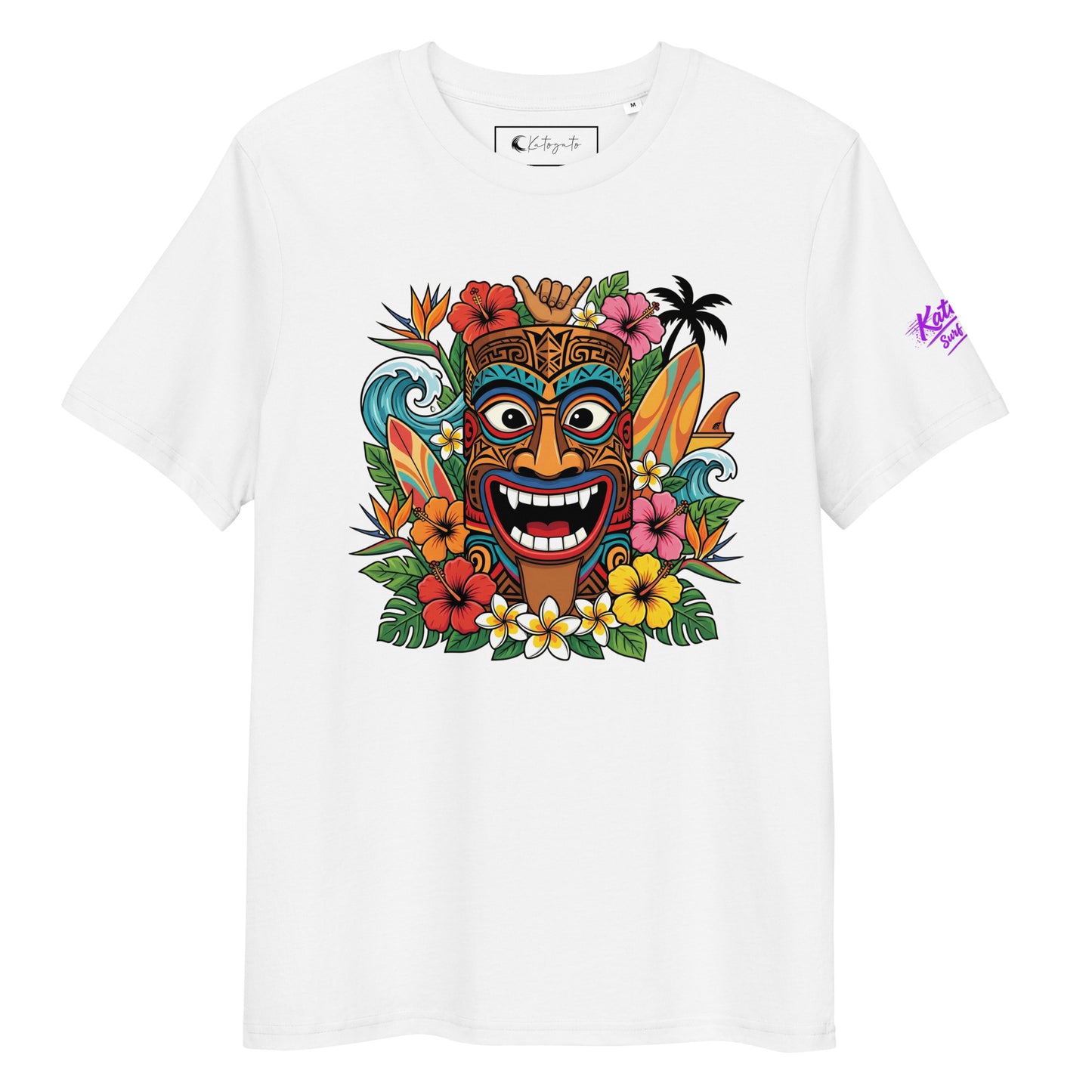 Katogato "Smiling Tiki" Herren Bio T-Shirt